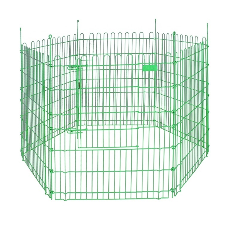 Heavy duty multiple shape metal dog fence,folding metal pet dog exercise and playpen,6 panels pet wire playpen