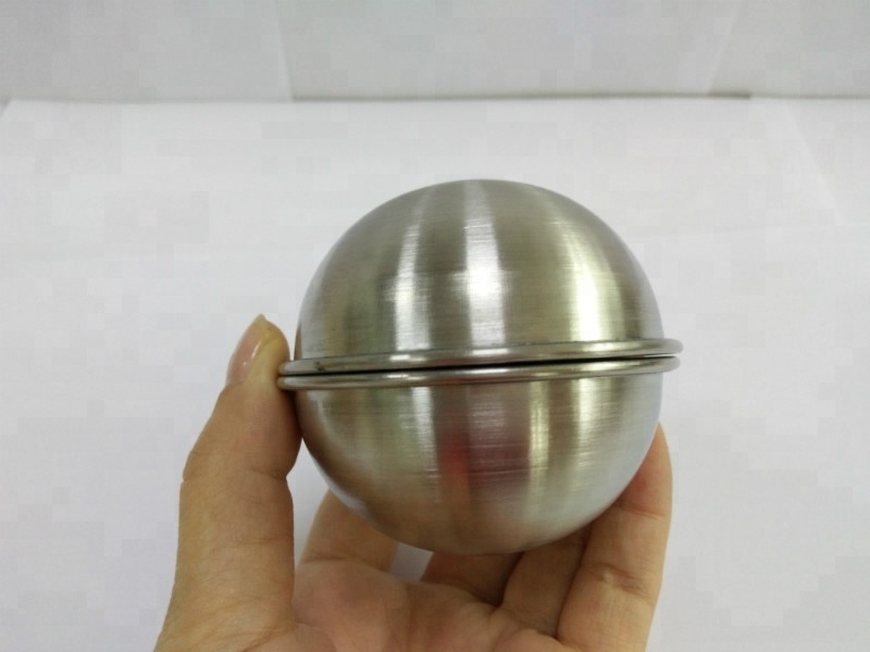 Bath bomb molds custom shape 40 50 60 70 80mm stainless steel brushed bath bomb hand mould