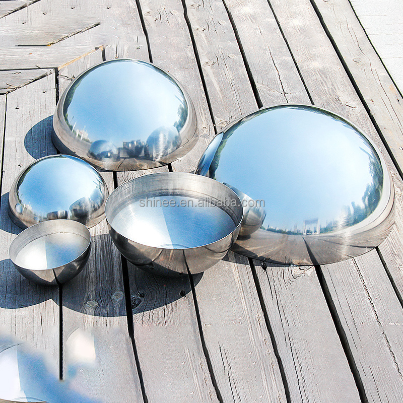 Customized Mirror Polished Hollow Core chrome plated metal half sphere 50cm 500mm