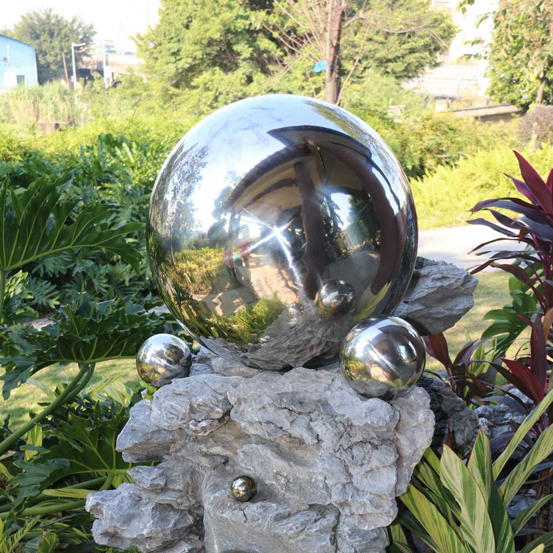 Wholesale 800mm 900mm 1000mm large hollow stainless steel deco sphere for sculpture