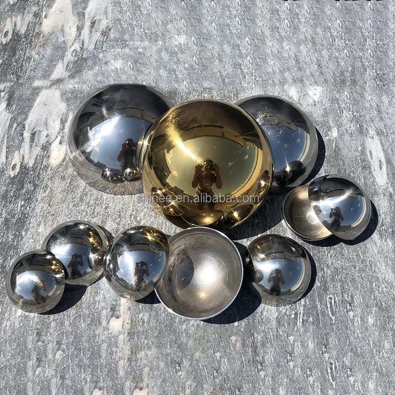 Customized Mirror Polished Hollow Core chrome plated metal half sphere 50cm 500mm