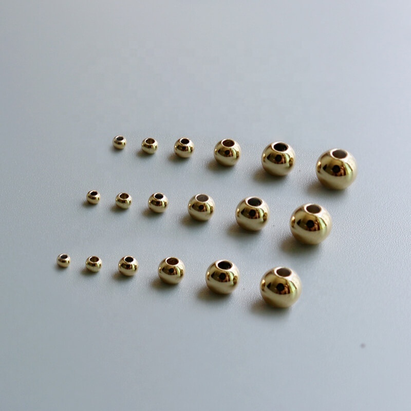 2mm 3mm 4mm 5mm 6mm 8mm 10mm 12mm Gold Silver Plated Stainless Steel Round Spacer Loose Bead for Jewelry Making