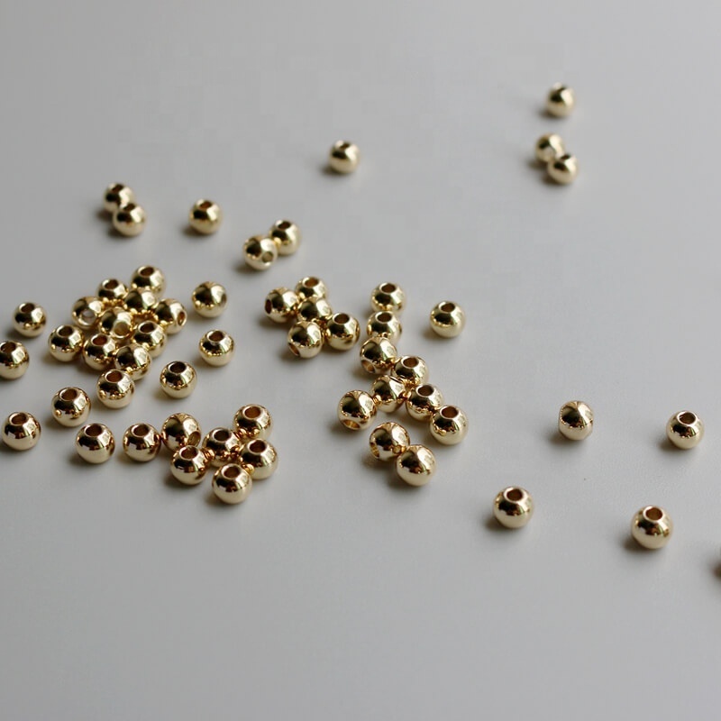 2mm 3mm 4mm 5mm 6mm 8mm 10mm 12mm Gold Silver Plated Stainless Steel Round Spacer Loose Bead for Jewelry Making