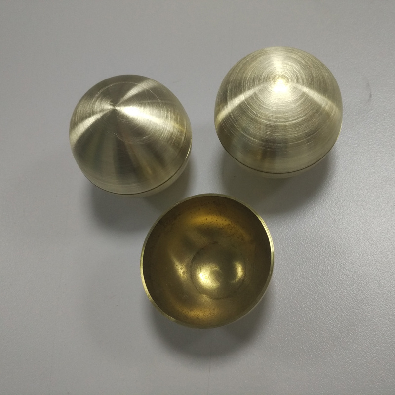 Mingliang factory 8 inch 10 inch brass Half Ball Sphere Or Hemisphere Hollow