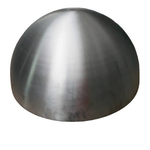 Customized half aluminum spheres of 40cm in diameter and 5mm thick