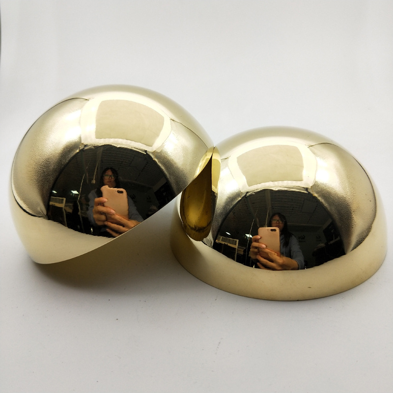 Mingliang factory 8 inch 10 inch brass Half Ball Sphere Or Hemisphere Hollow