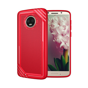 For Motorola G6 TPU Back Case Cover Plain Carbon Fiber Shock Absorbing Phone Case for Moto G3, G4, G5, G6