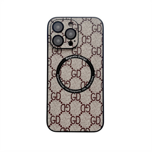 Plaid Mobile Phone Magnet Cover Super Magnetic Phone Case For Iphone 14 Plus 14 13 12 Pro Max with Camera Protector