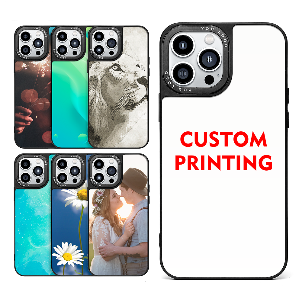 Sublimation Blank phone case 2D TPU+PC Blank design custom heat transfer logo back cover for iphone 14 13 12 pro max