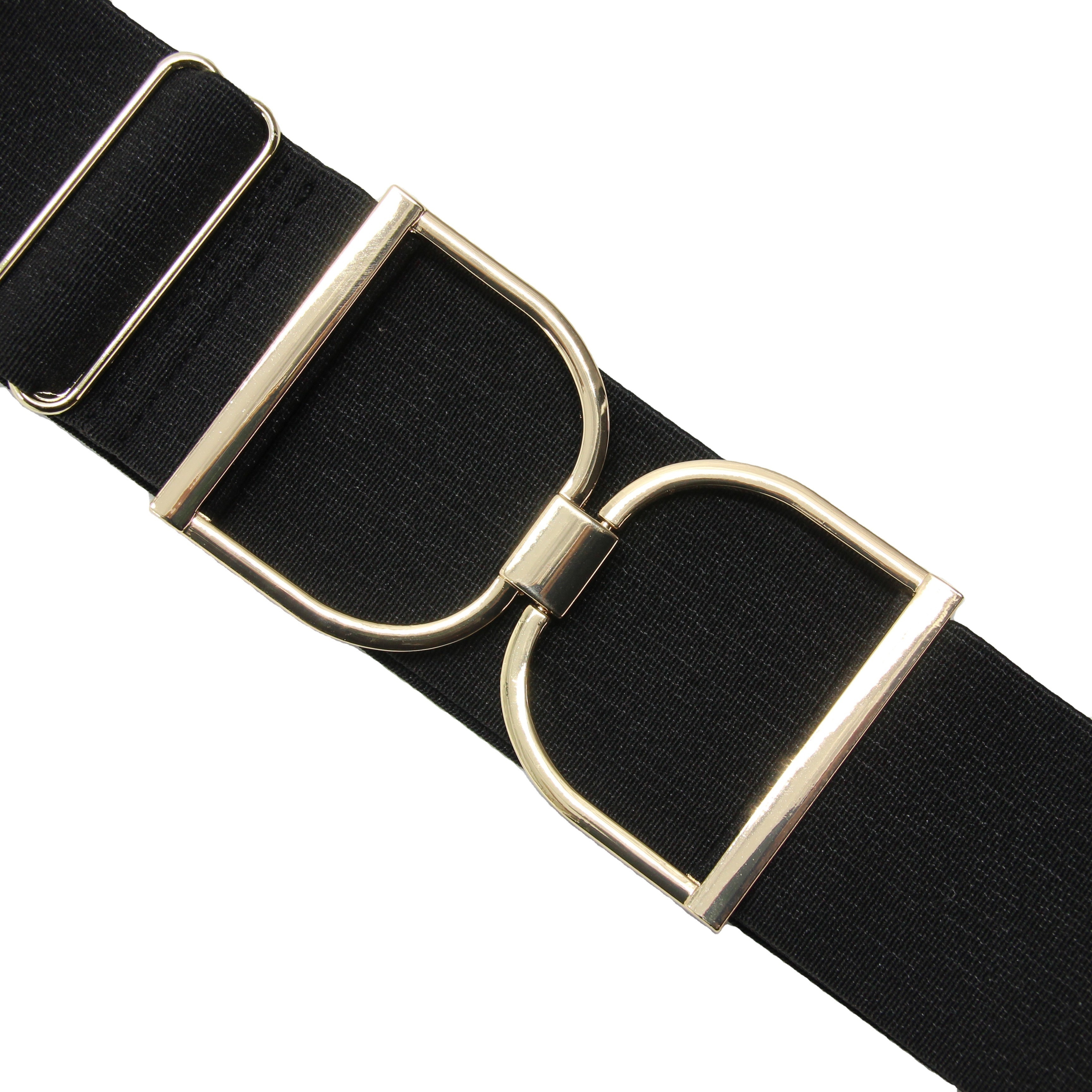 2inch Elastic Equestrian Belt Twisted Horseshoe Buckle Horseback Riding Belt Adjustable