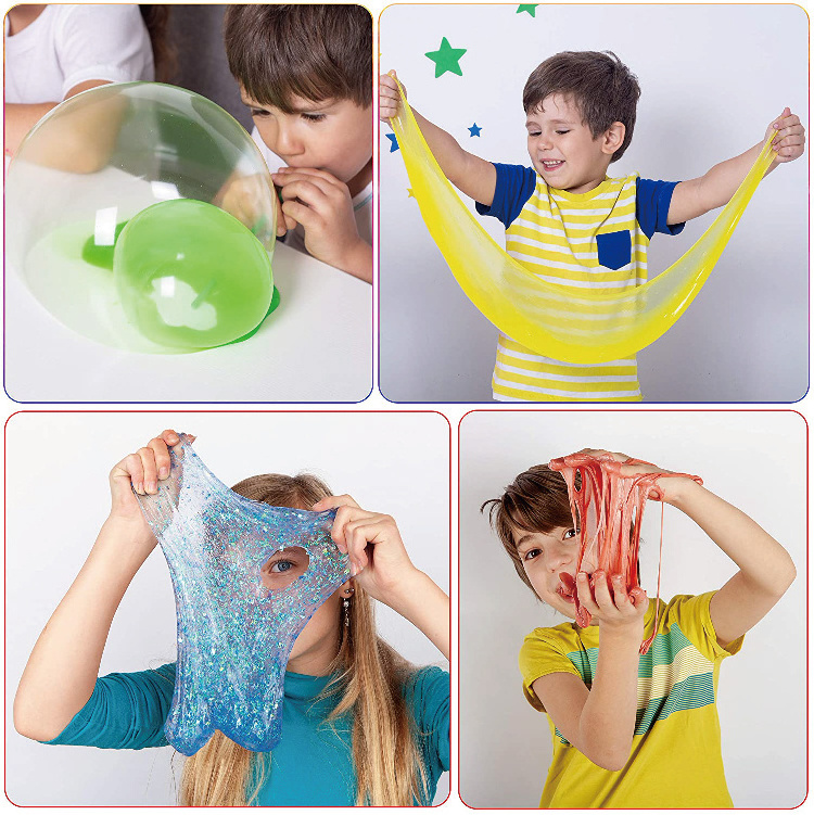 Hot Selling Diy Color Slime Making Funny Educational Toy Glitter Colour Slime Soft Making Set With Slime Foam Beads,