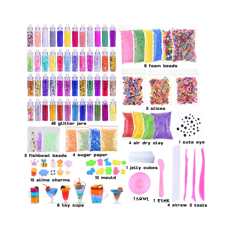 Hot Sale Educational Kit Slime Making Kit Charms Glitter Accessories Toy Crystal Clear Diy Slime