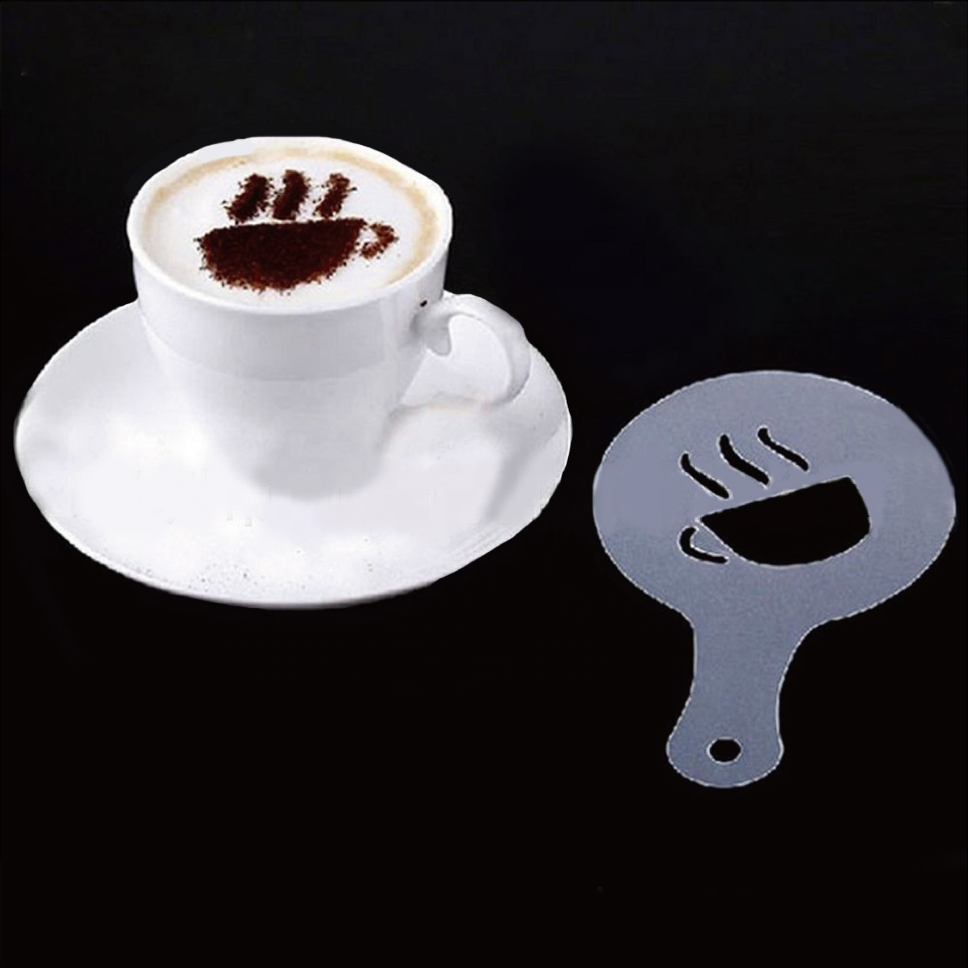 Customized Plastic Coffee Decorating Stencils PP Custom Coffee Art Stencils/