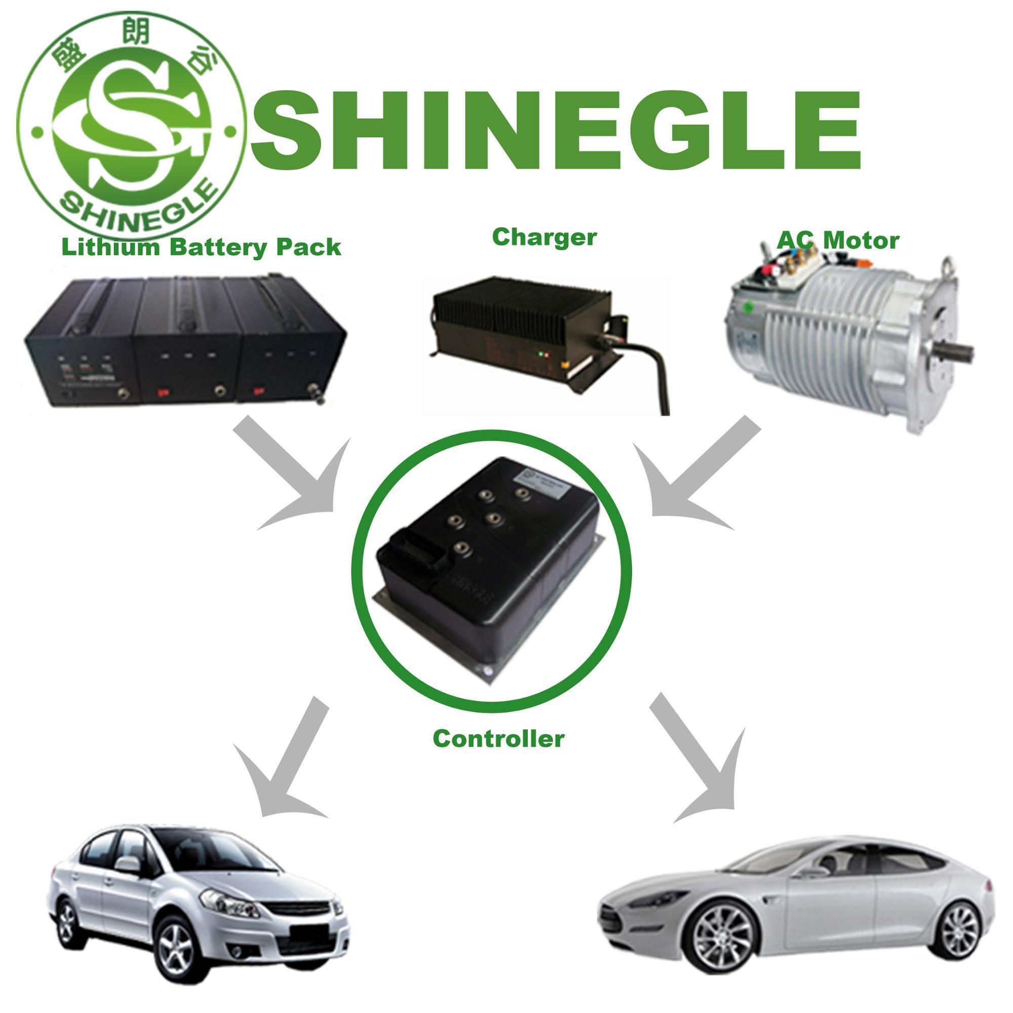 Shinegle 15KW Electric Car Conversion Kit rear axle with gearbox electric battery for Retrofit Car for car electric