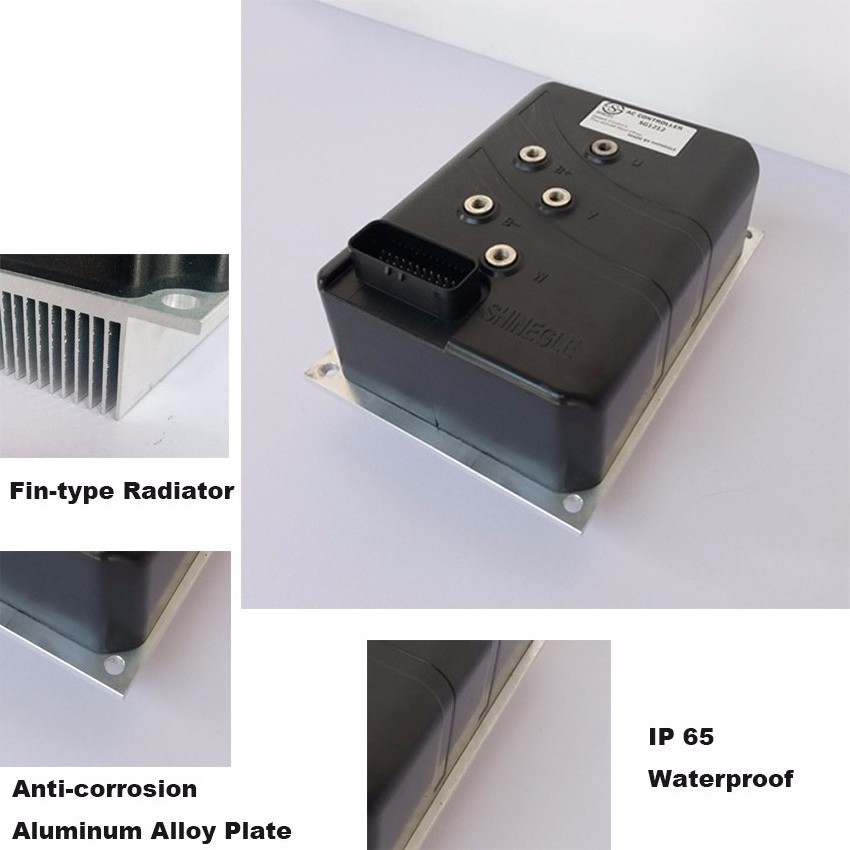 SHINEGLE High Efficiency IE2 72v 7.5kw AC Motor Controller Full Set with Gearbox Hybrid dc Engine Car Conversion Kit