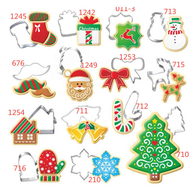 Stainless Steel 14-piece Christmas Biscuit Cutter Cookie Cutter Set