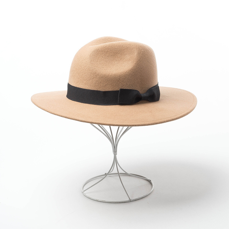 Shinehats 2022 Wide Flat Brim Church Women Felt Fedora Hat Custom Logo Plain 100% Wool Dyed Solid Color Wholesale with Hat Band