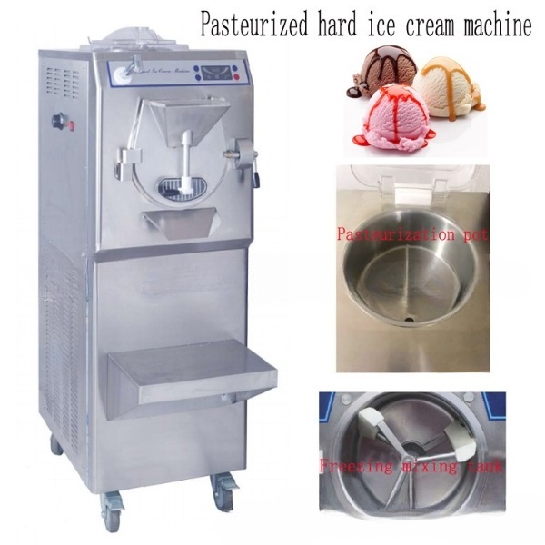 Shineho Stainless Steel Hard Ice Cream Machine Commercial Cone Machine with Pasteurization