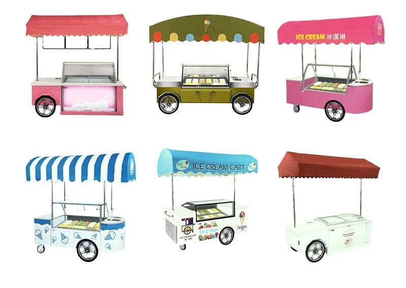 australia custom solar umbrella tricycle bicycle ice cream cart for sale