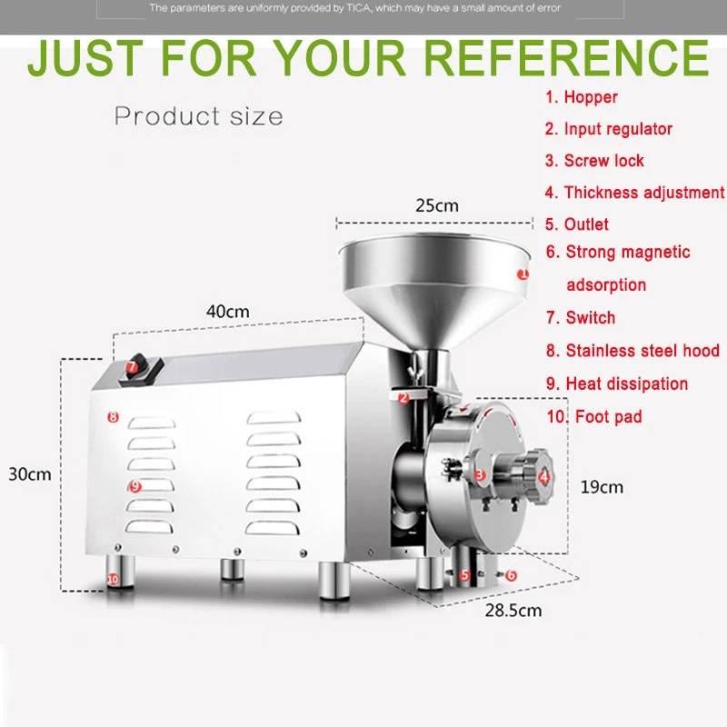 800g swing grain coffee grinder spice dried chili pepper salt grains spices cereals dry food mill coffee grinder