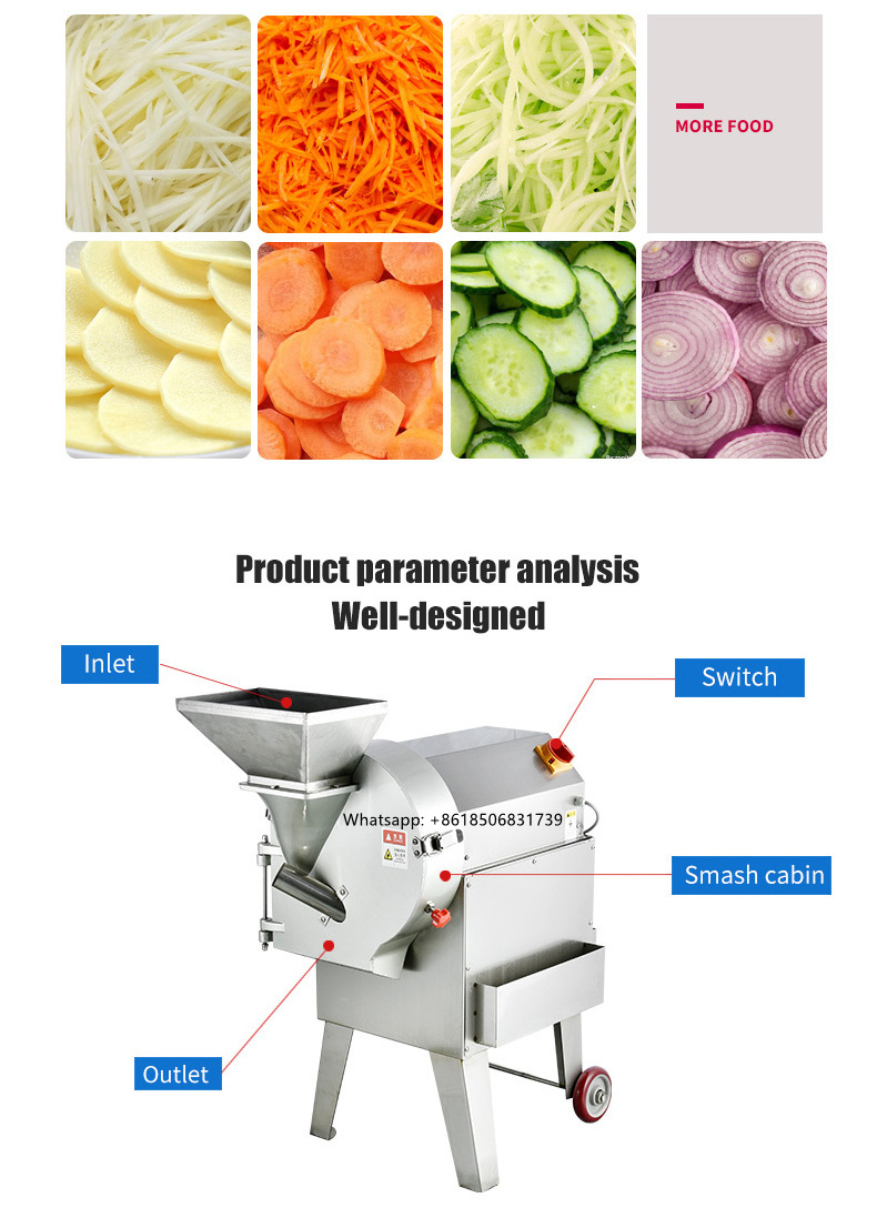 Multifunctional Commercial Automatic Radish Carrot Cucumber Potato Dicer Cutter Onion Dicing Slicing Cutting Machine