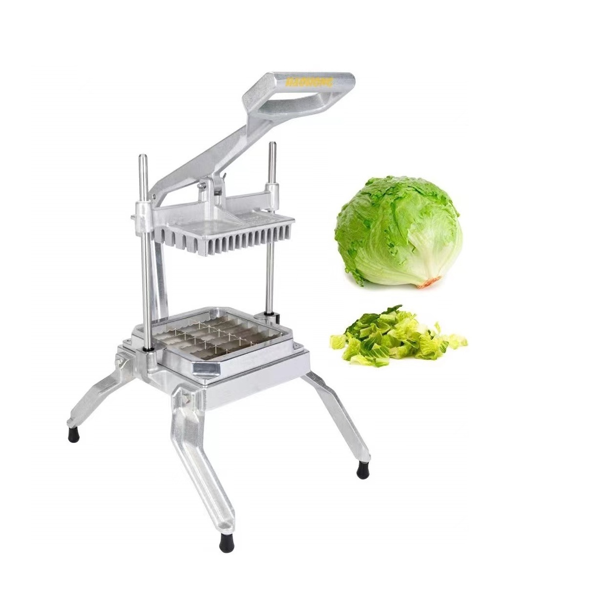 Commercial manual vegetable slicer and onion lettuce cutting machine