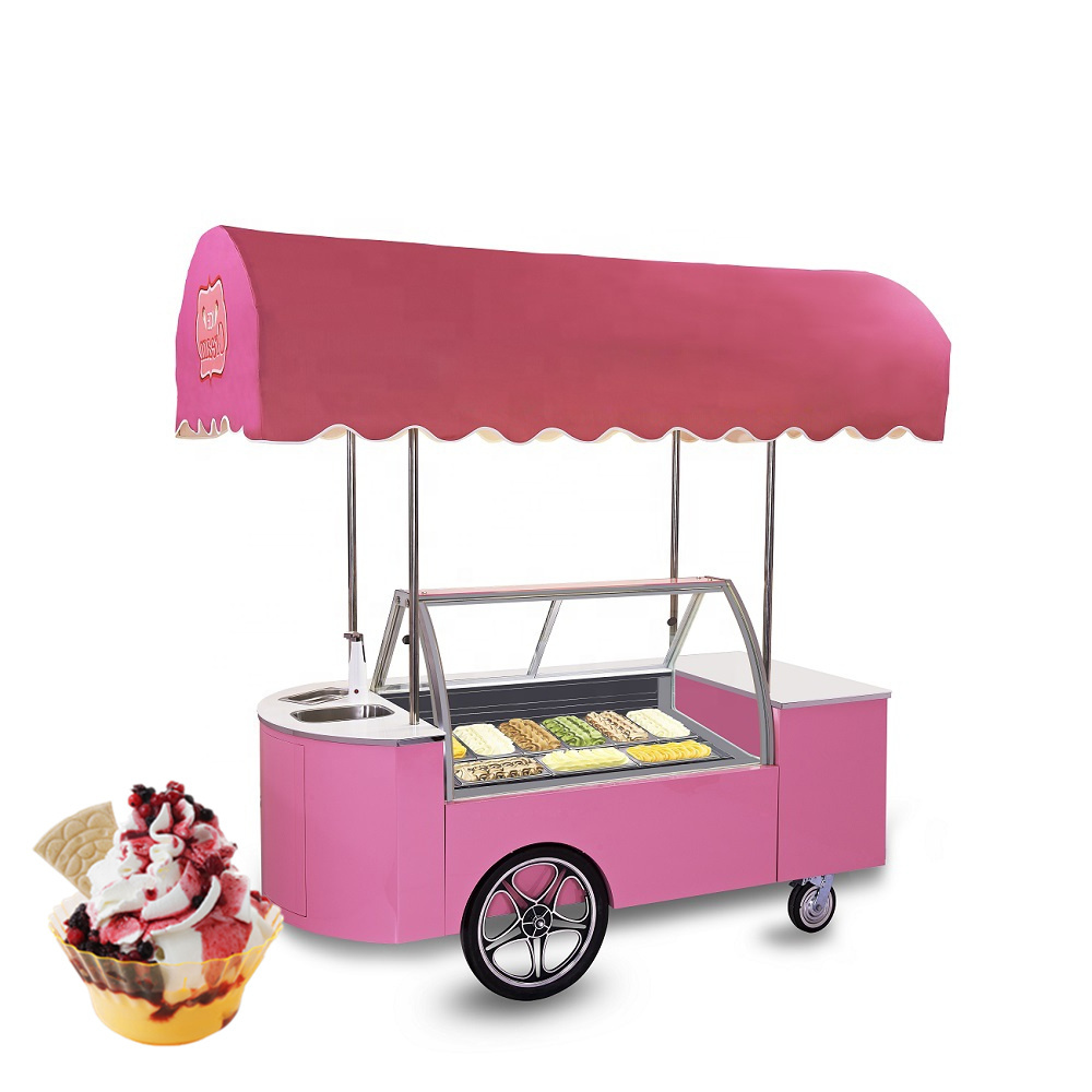 Shineho Fashion design ice cream cart / coffee carts / mini food truck