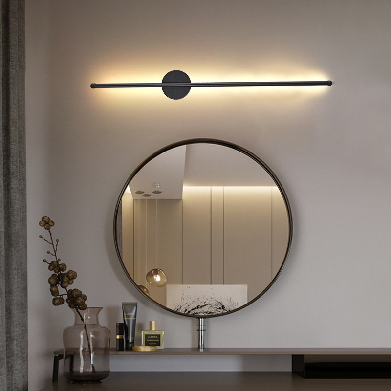 Minimalist Long Strip LED Wall Lamp for Background Living Room Lighting and Decoration Surface Mounted Linear Wall Light