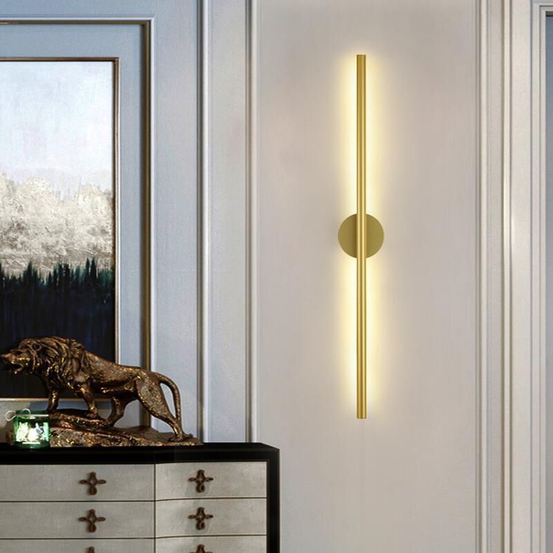 Minimalist Long Strip LED Wall Lamp for Background Living Room Lighting and Decoration Surface Mounted Linear Wall Light