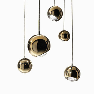 Nordic metal bedside hanging lamp ceiling light hotel decorative chandelier restaurant dining modern gold led pendant light