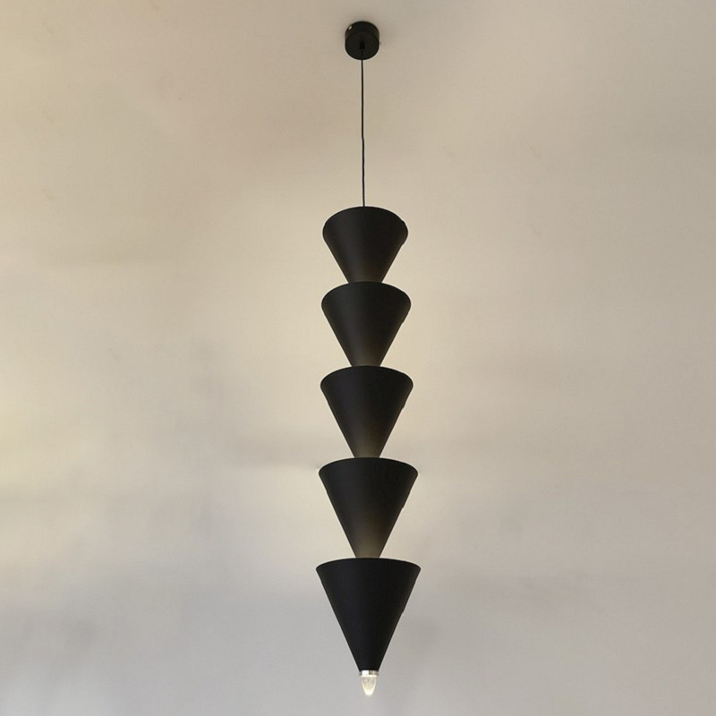 Minimalist modern creative cone gold metal pendant lighting fixtures led white black kitchen lamps indoor chandelier