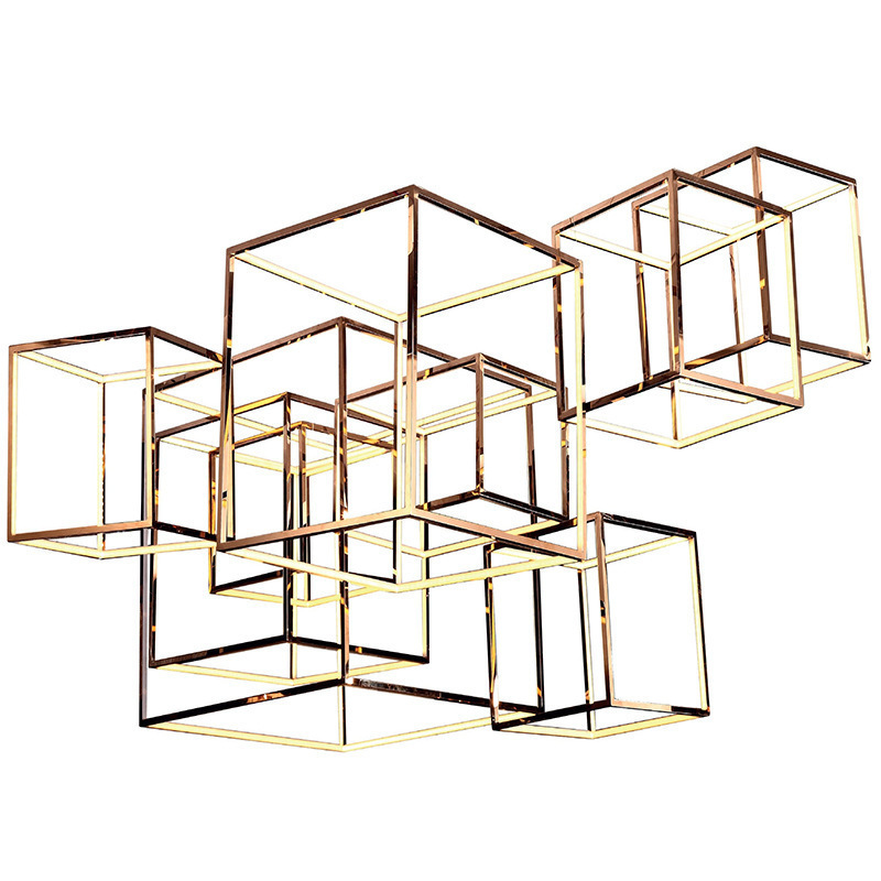 Nordic Modern Cube LED Pendant Light Indoor Lighting For Home Living Room Decoration Hanging Lamp Dining