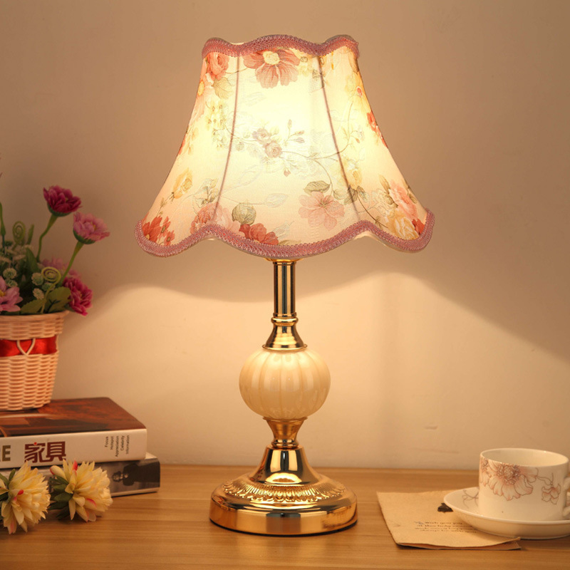 Cross Border Direct Selling Cozy Hotel Bedroom Light European Marble Lamps Desk E27 Chrome Touch Table Lamp