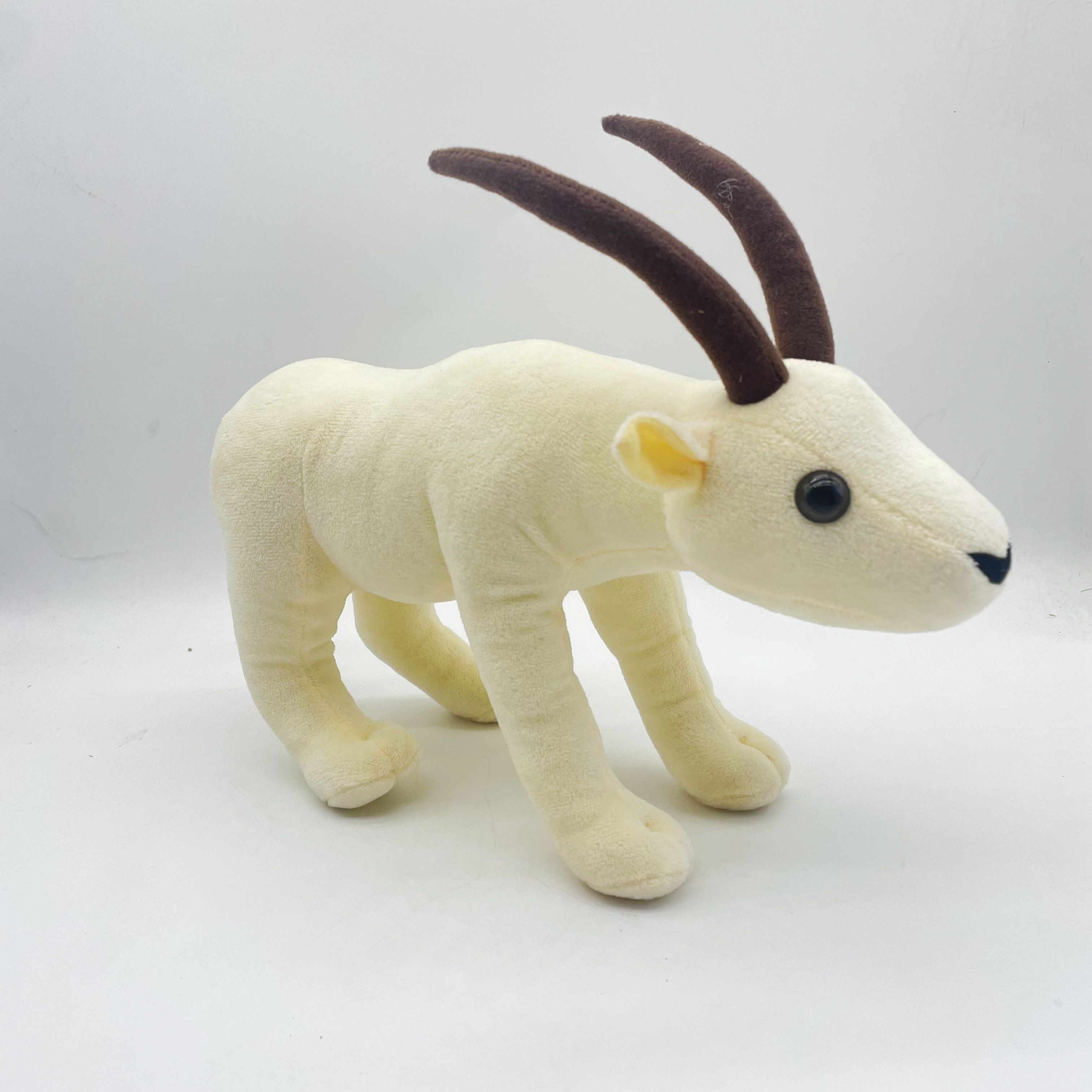 Customized cute gold standing sheep plush antelope stuffed animal goat toy for baby