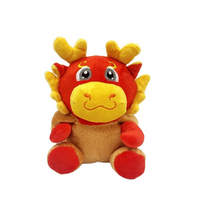 Customized cute plush toys Chinese red dragon mascot stuffed animal cartoon dragon toys as Festival gifts