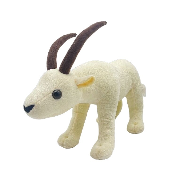 Customized cute gold standing sheep plush antelope stuffed animal goat toy for baby