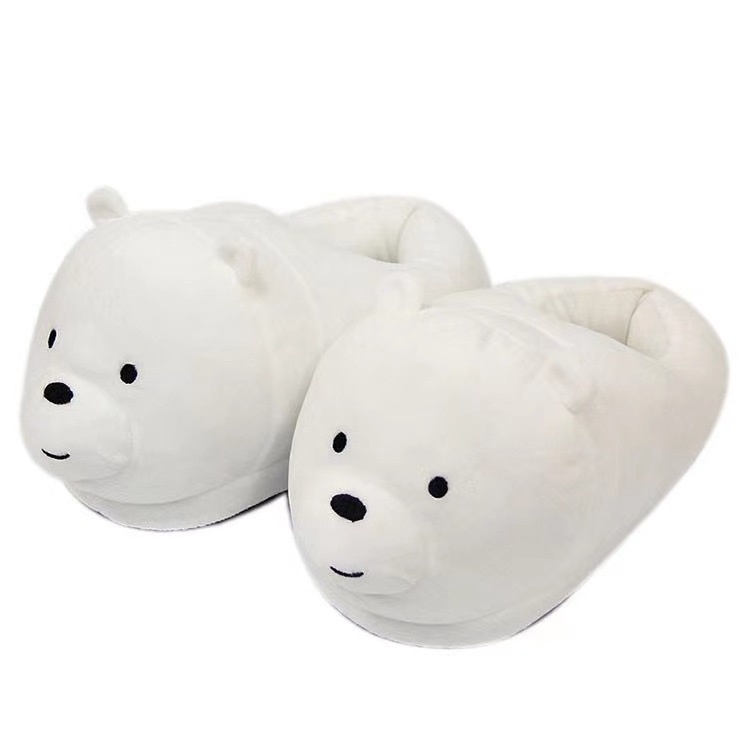 For women 3 style panda polar bear kids teddy bear slippers plush