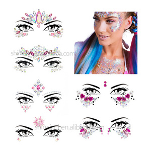 Shinein Bindi Rave Crystal Face Gems Jewel Temporary Tattoo Adhesive Rhinestones for Face