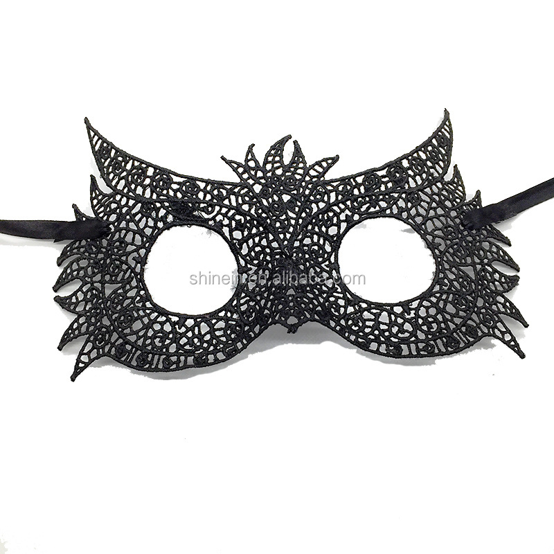 Cow Shape Black Sexy Lace Eye Party Masks for Masquerade Venetian Party