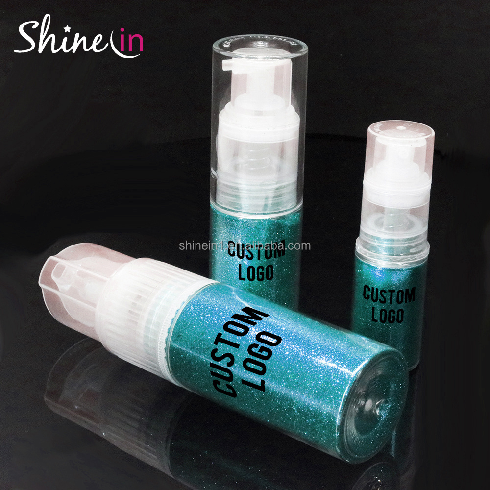 Shinein Custom Craft Loose Glitter Pigment Holographic Cosmetic Hair Body Fine Powder Glitter Spray