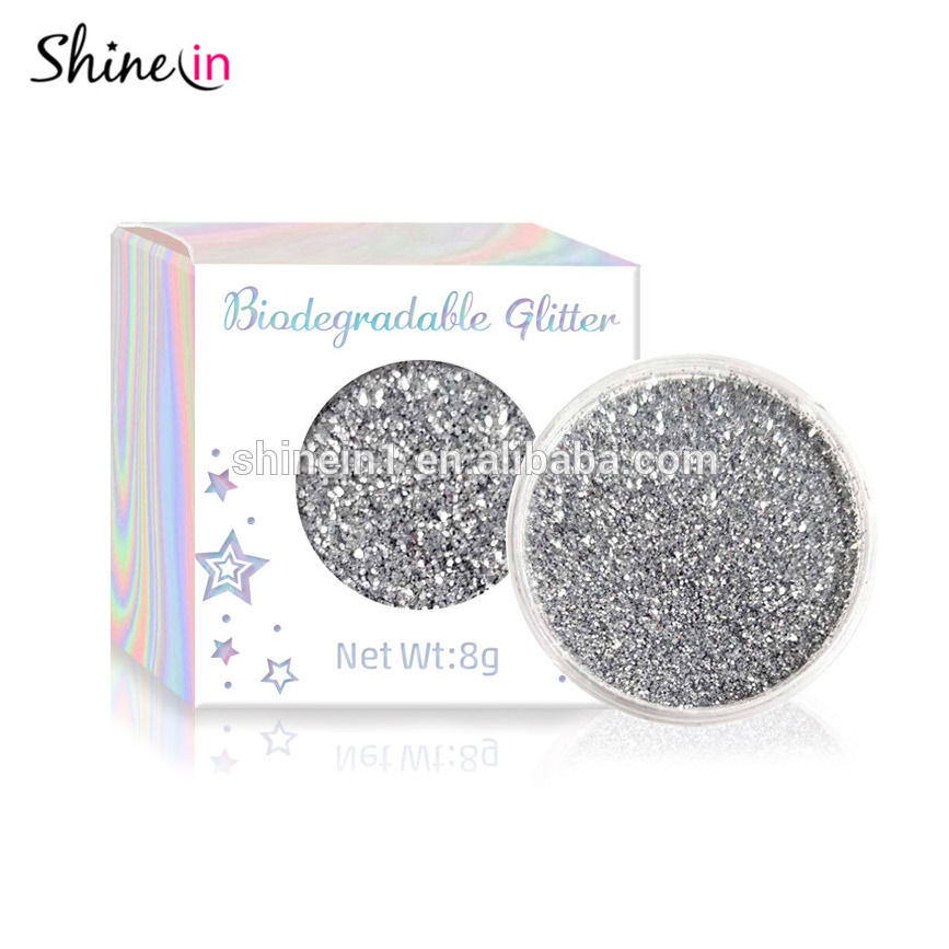 Shinein Non-toxic Body Bio Glitter Gold Cosmetic Grade Chunky Biodegradable Glitter for Face Nail Makeup