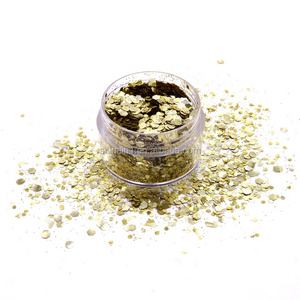 Shinein Non-toxic Body Bio Glitter Gold Cosmetic Grade Chunky Biodegradable Glitter for Face Nail Makeup