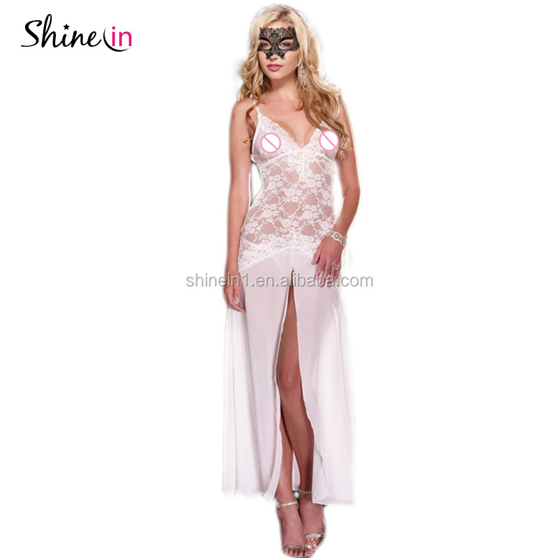 Hot Costume Lolita Maid Uniform Outfit Gauze Lingerie Lace Sexy Maid Dress Transparent Cosply Maid Backless Mesh Luxury Women