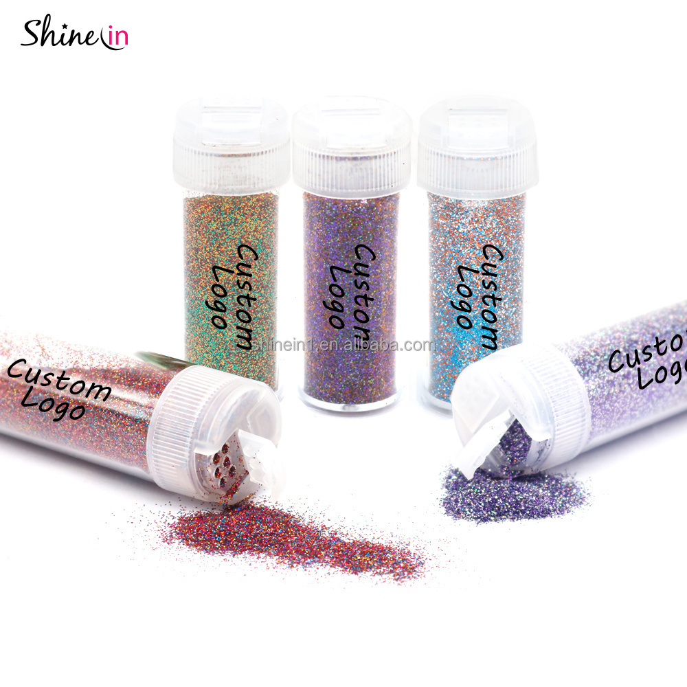 Shinein Bulk Holographic Chunky Glitter in Shaker 4.5g 10g 1.5oz 2oz 3.5oz Jars Glitter Container Shaker