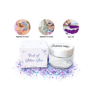 Shinein Body Tattoo Glue Glitter Adhesive Primer Glitter Fix Gel Transparent Easy Peel off Glitter Glue for Makeup