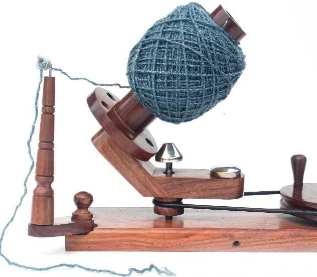 Yarn Large Ball Winder and Table Top Swift Crochet Umbrella Holder Hand Knitting Winding Tools Wool Rosewood Winder and Swift