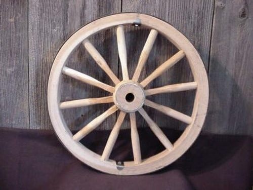 Decorative - Wood Wagon Wheel - 18 Inch x 2 Inch wagon wheel - wood hub