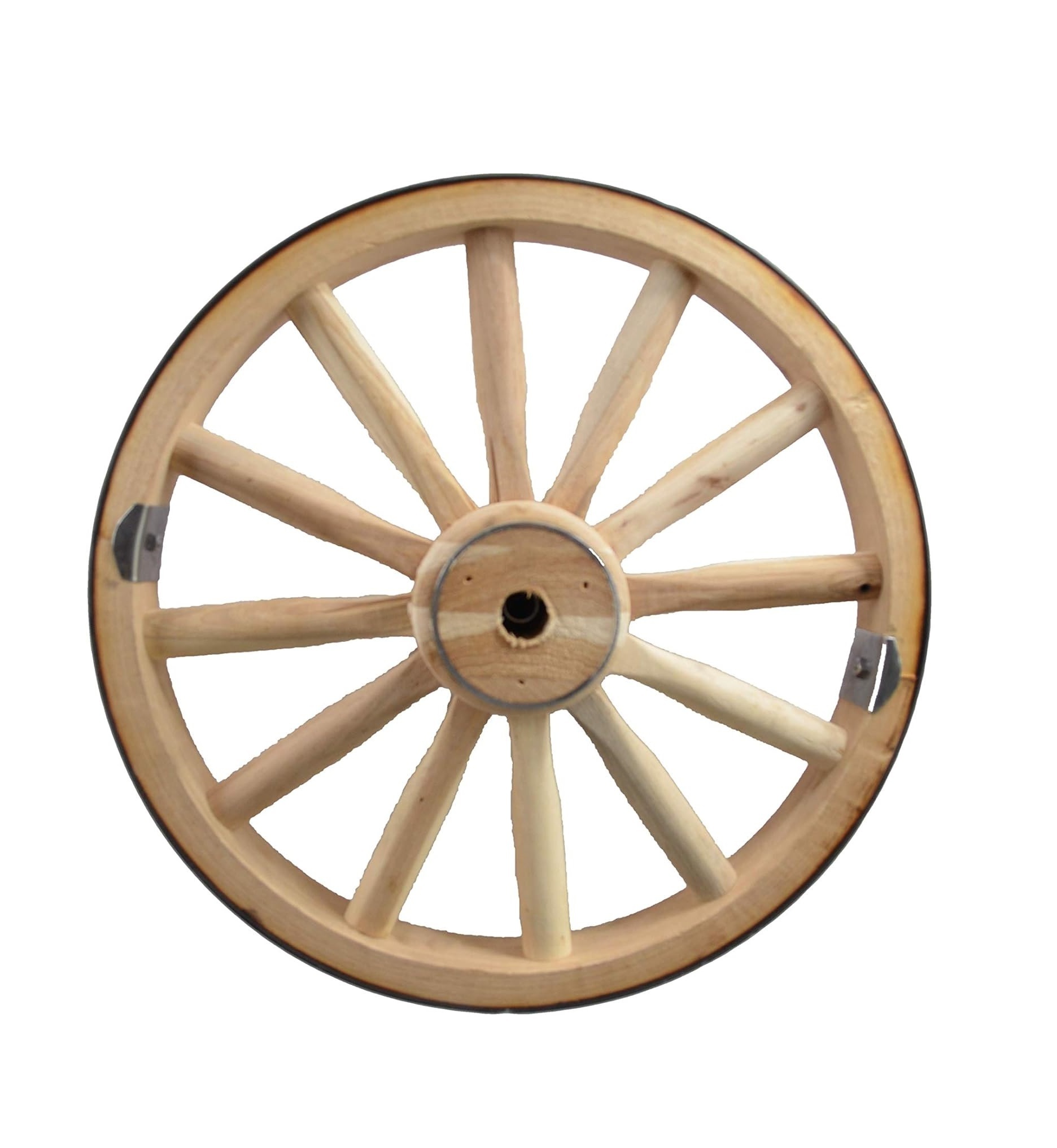 Decorative - Wood Wagon Wheel - 18 Inch x 2 Inch wagon wheel - wood hub