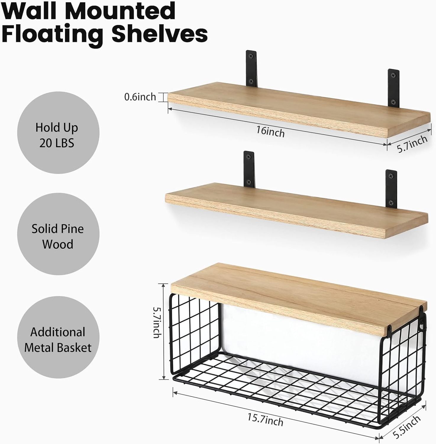 Floating Shelves Bathroom Wall Over Toilet Bathroom Shelf for Wall Decor Floating Shelves for Bedroom Wall Mounted