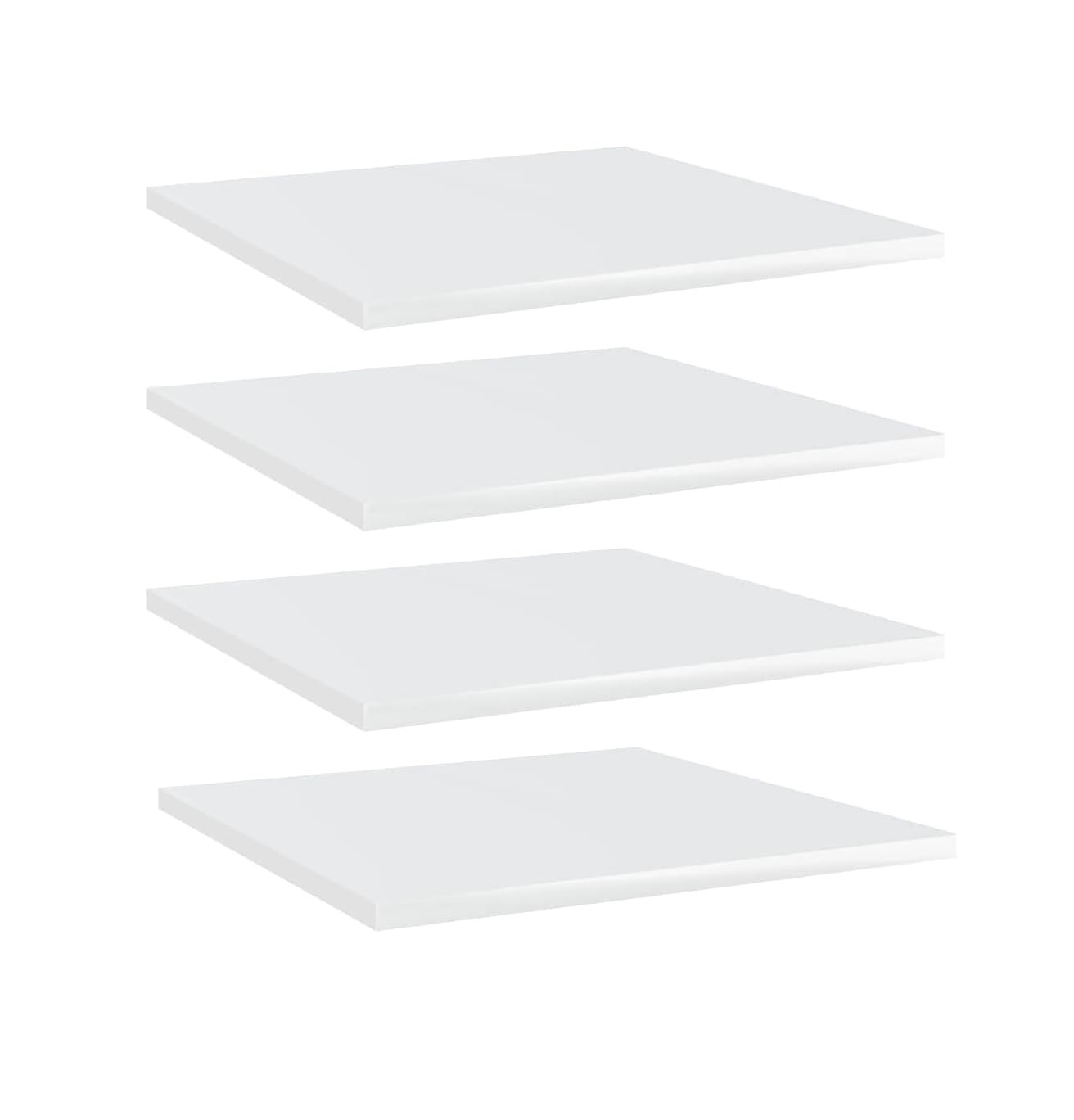 Bookshelf Boards 4 pcs High Gloss White 15.7